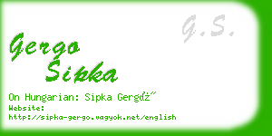 gergo sipka business card